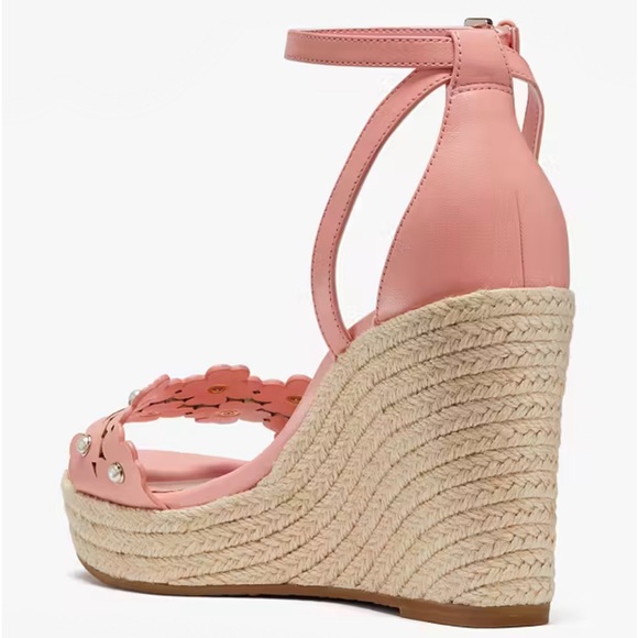 ♠️Kate Spade Daisy Pearl Espadrilles, Peachy Rose NIB - Picture 4 of 6